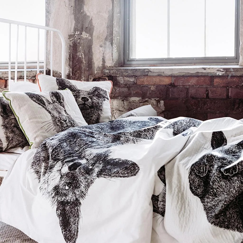 Villipedot pussilakanasetti, Musta-valkoinen Finlayson