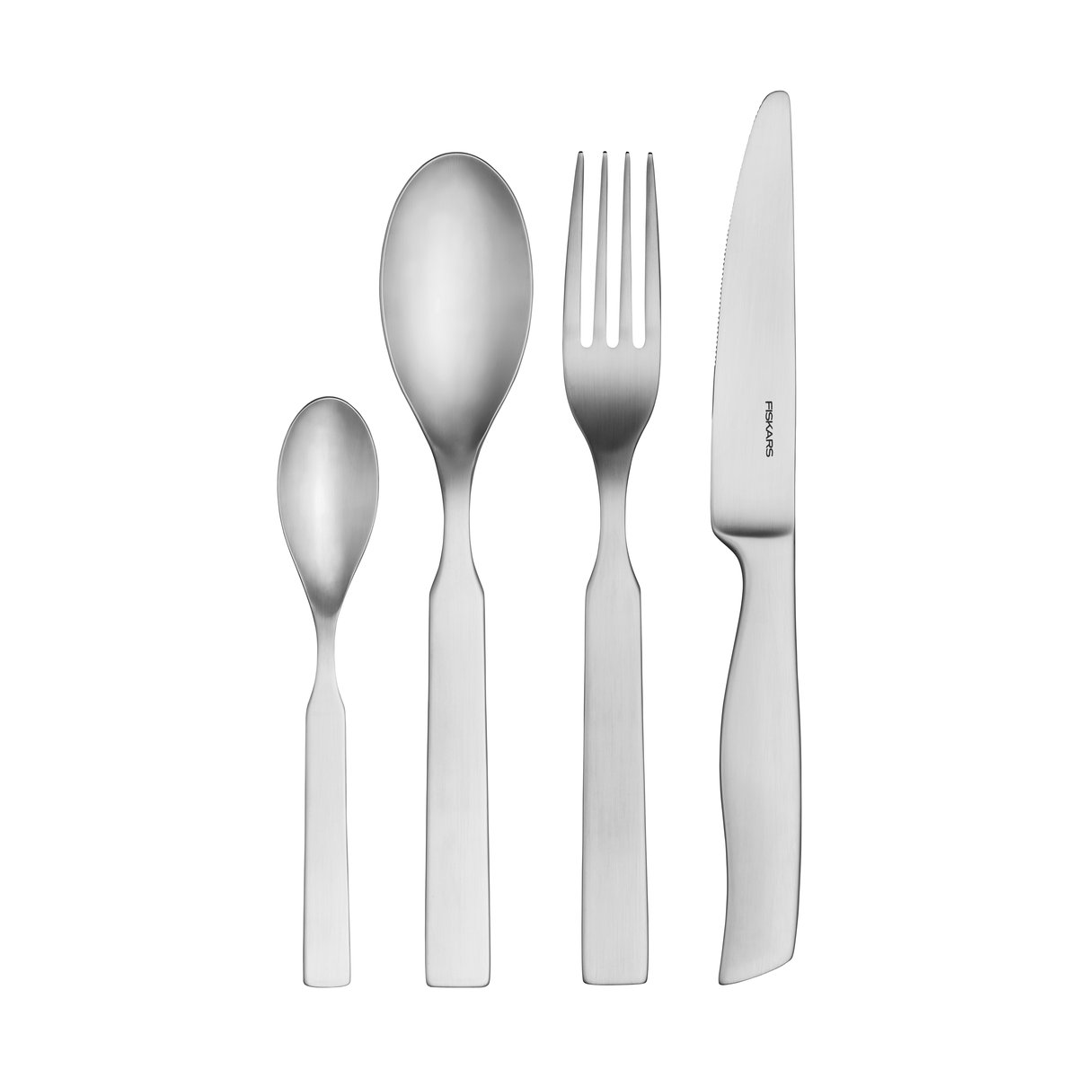 Fiskars All Steel aterinsetti 16 osaa | Skandinaavinen Sisustus | Aterinsetit | Hopeanvärinen