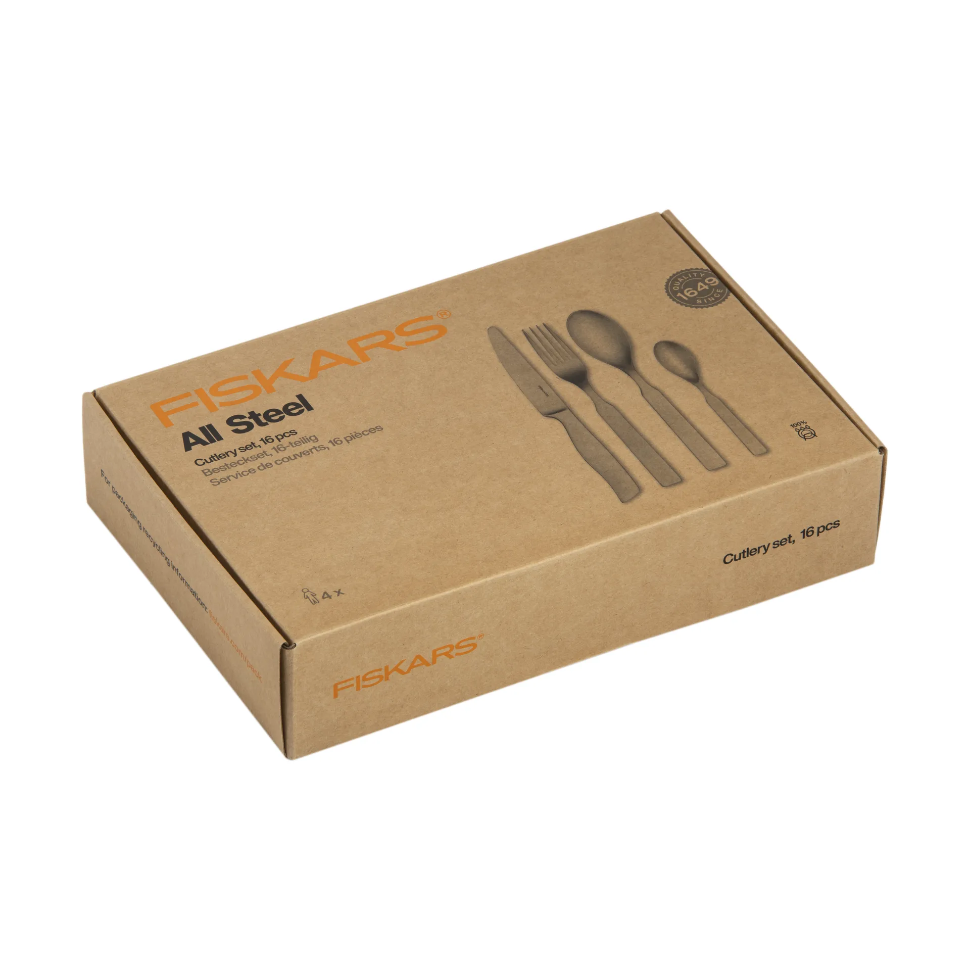 All Steel aterinsetti, 16 osaa Fiskars