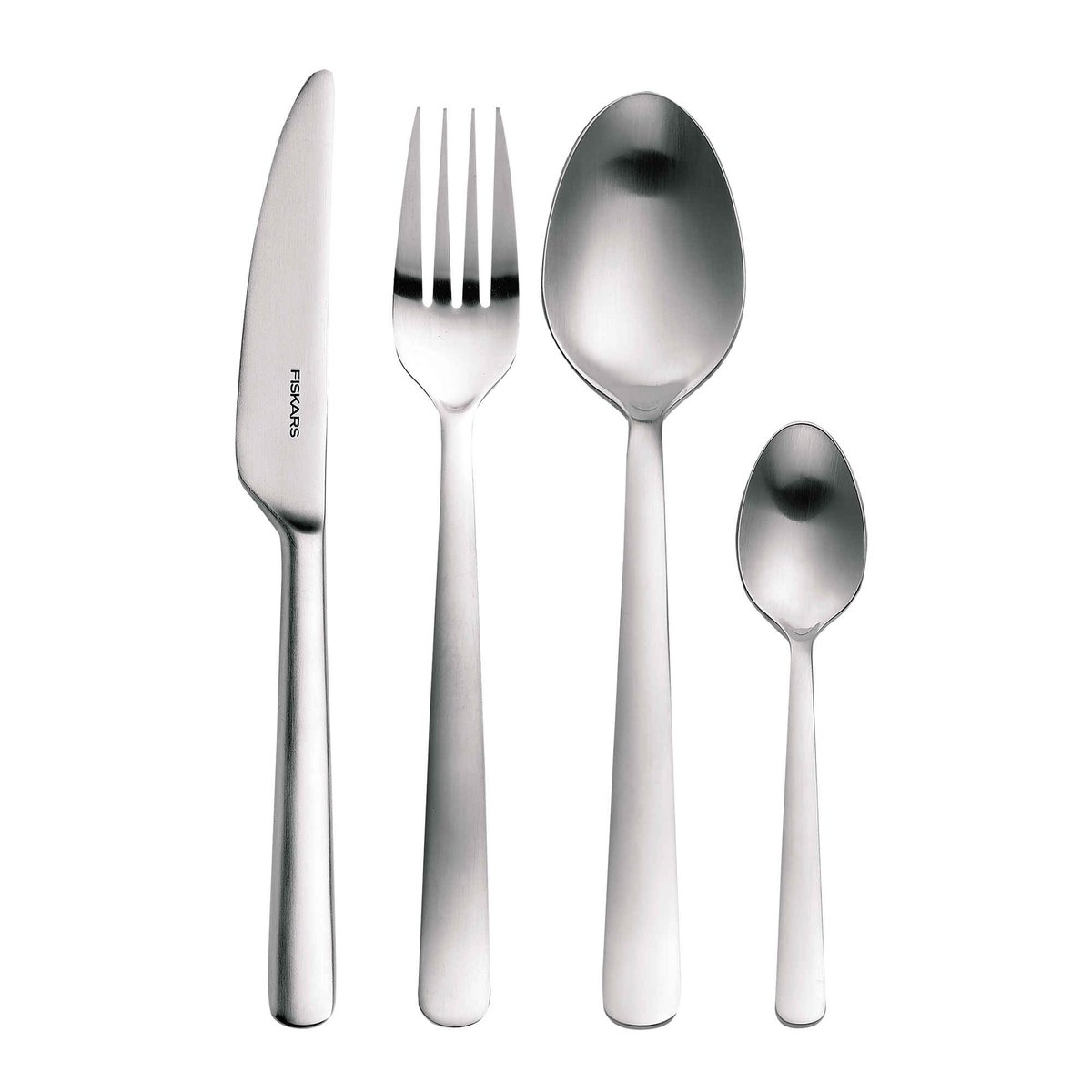 Fiskars Functional Form -aterinsetti matta 16 osaa | Skandinaavinen Sisustus | Aterinsetit | Hopeanvärinen