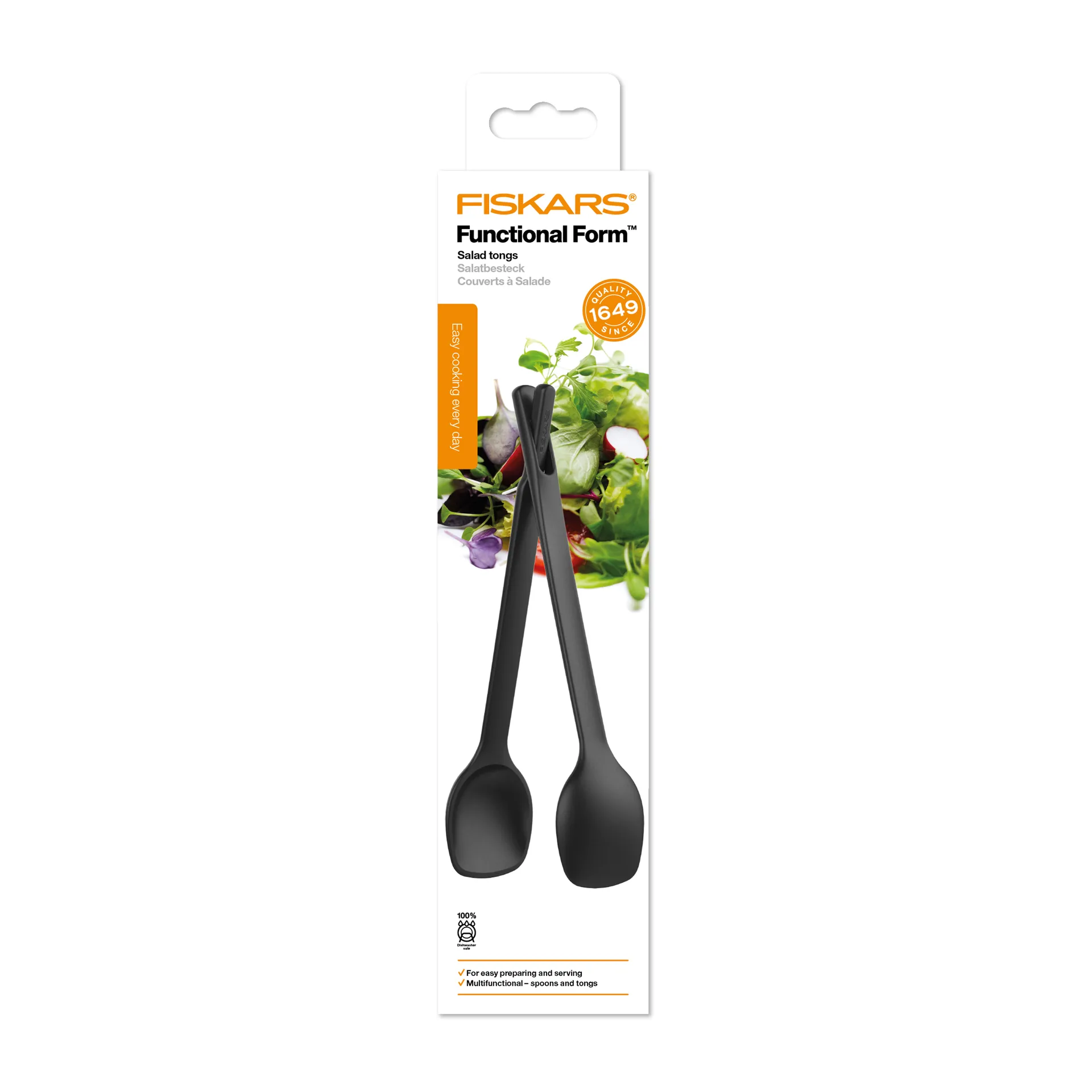 Functional Form salaattiaterimet 2-pack, Musta Fiskars