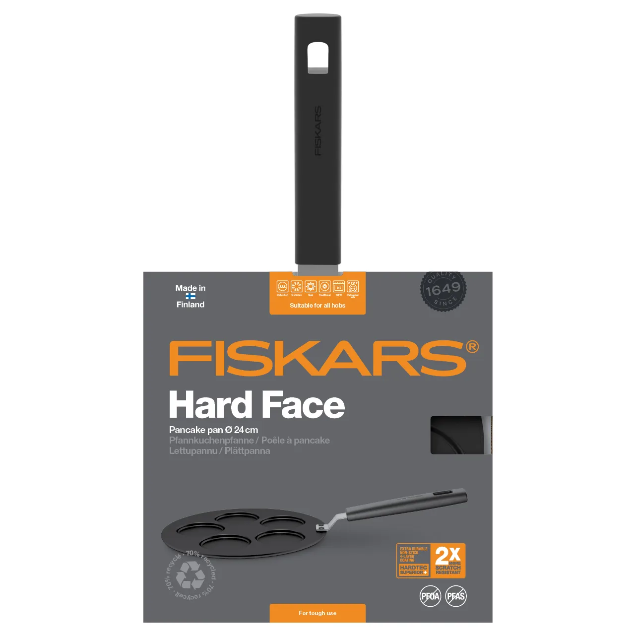 Hard Face lettupannu, 24 cm Fiskars