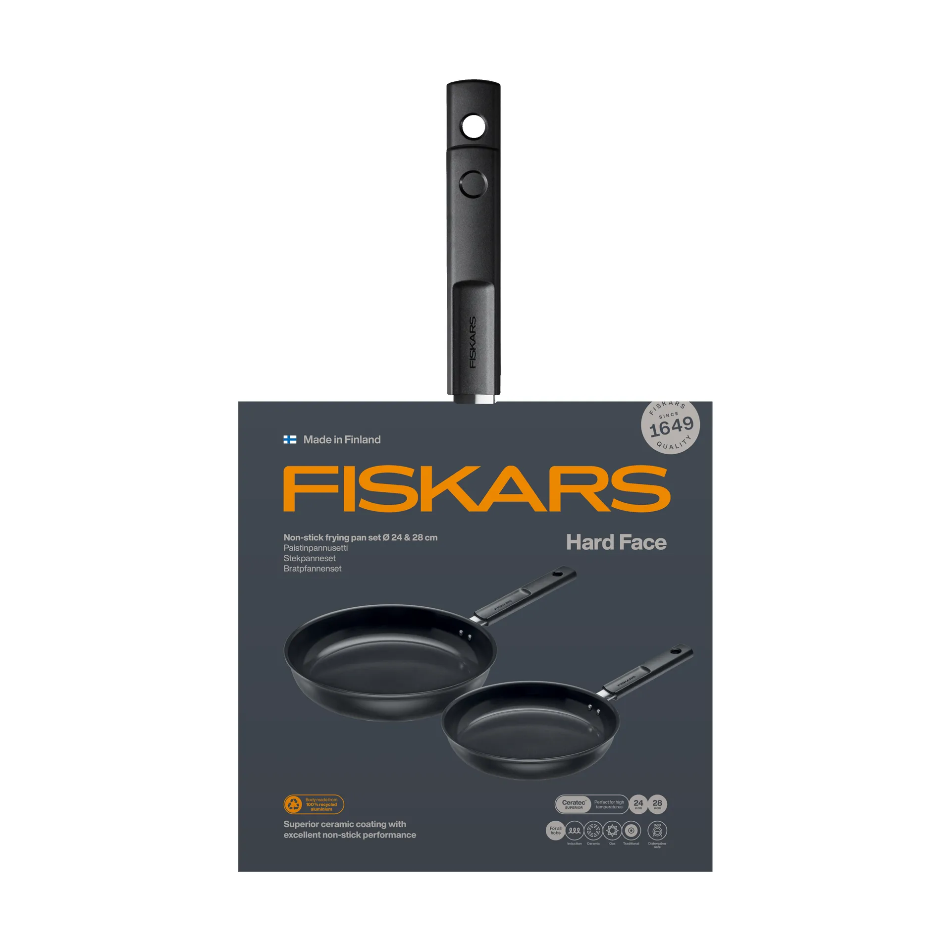 Hard Face paistinpannusetti, 2 osaa Fiskars