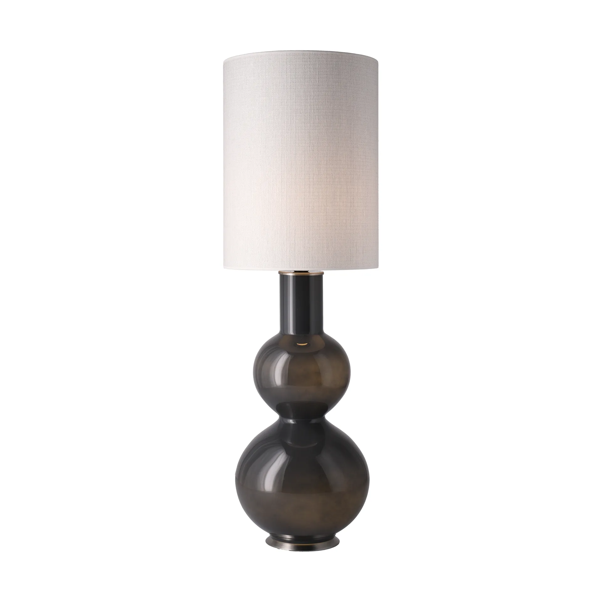 Augusta-pöytälamppu harmaalla lampunjalalla, Babel Beige L Flavia Lamps