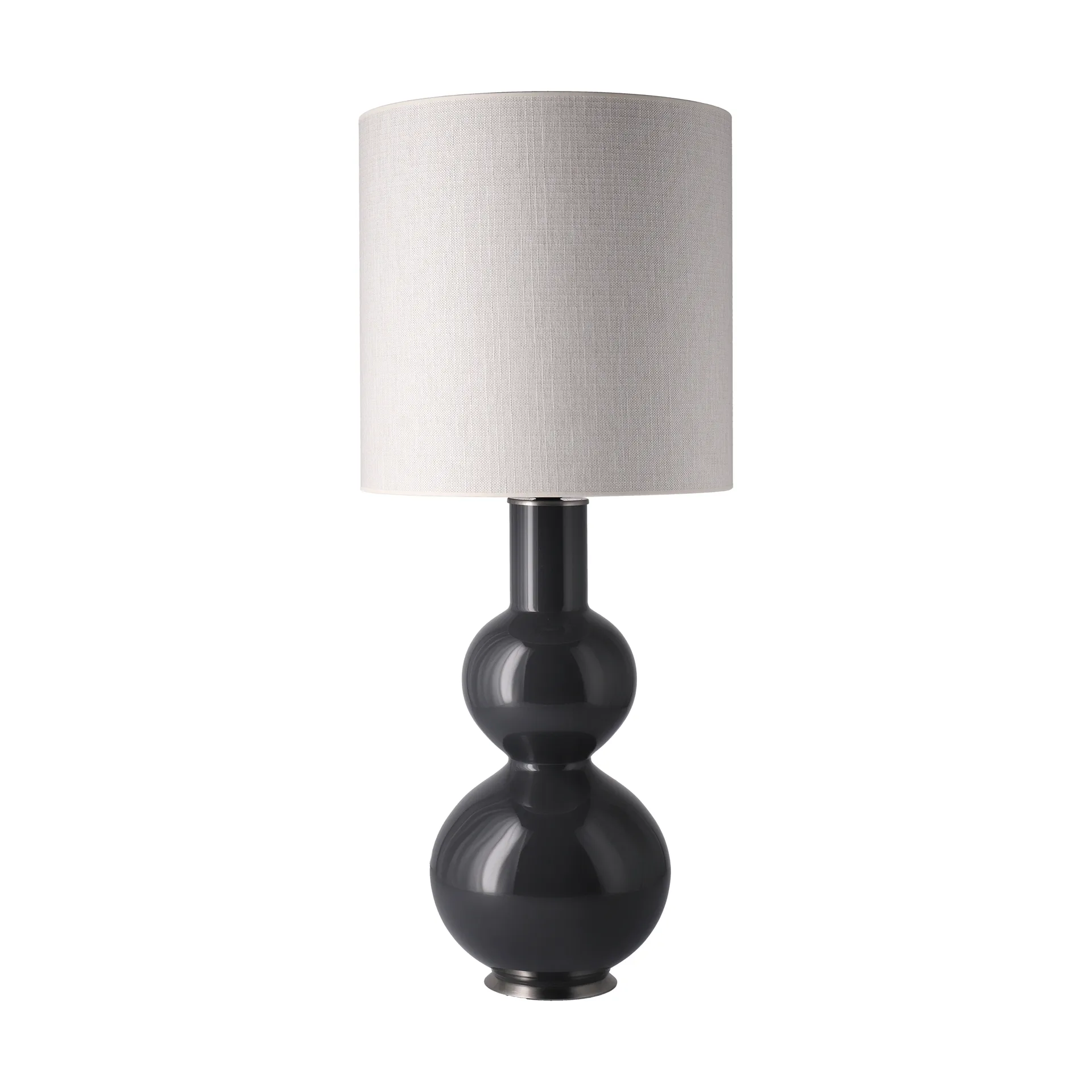Augusta-pöytälamppu harmaalla lampunjalalla, Babel Beige M Flavia Lamps