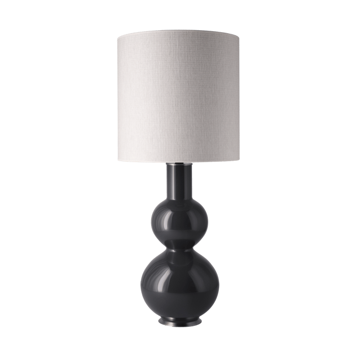 Augusta-pöytälamppu harmaalla lampunjalalla - Babel Beige M - Flavia Lamps