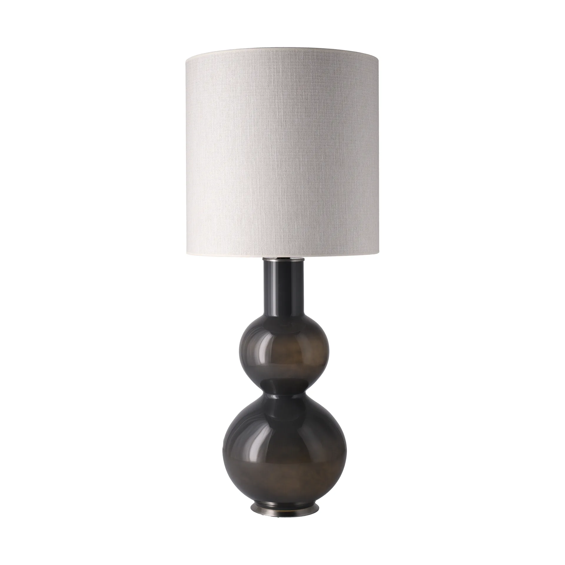 Augusta-pöytälamppu harmaalla lampunjalalla, Babel Beige M Flavia Lamps
