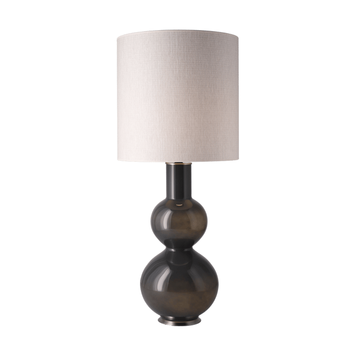 Augusta-pöytälamppu harmaalla lampunjalalla, Babel Beige M Flavia Lamps