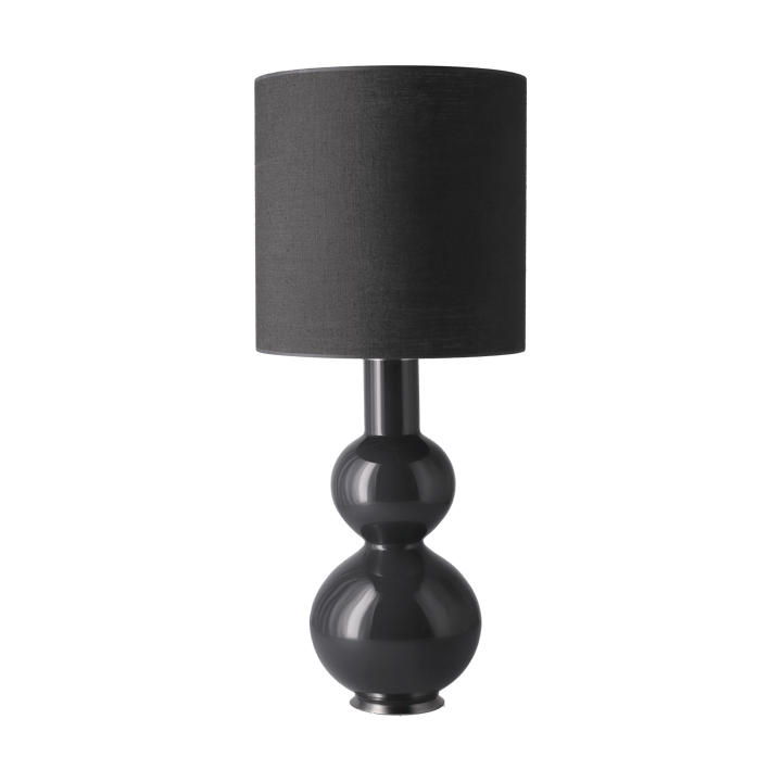 Augusta-pöytälamppu harmaalla lampunjalalla - Lino Negro M - Flavia Lamps