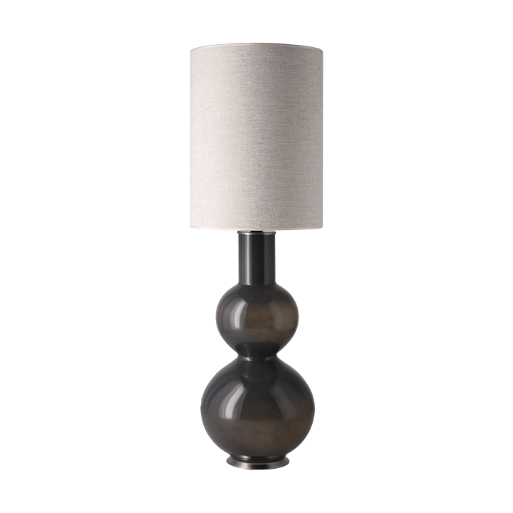 Augusta-pöytälamppu harmaalla lampunjalalla, London Beige L Flavia Lamps