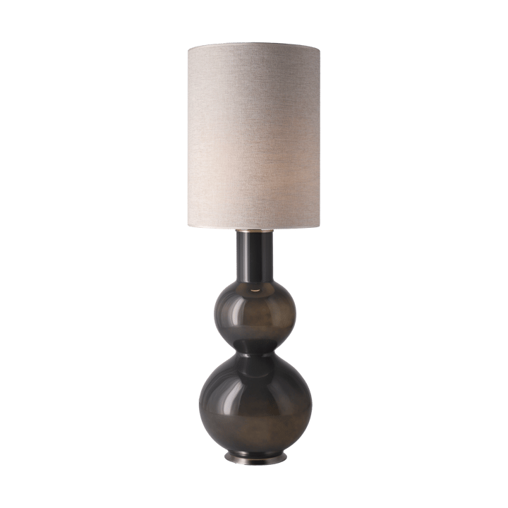 Augusta-pöytälamppu harmaalla lampunjalalla, London Beige L Flavia Lamps