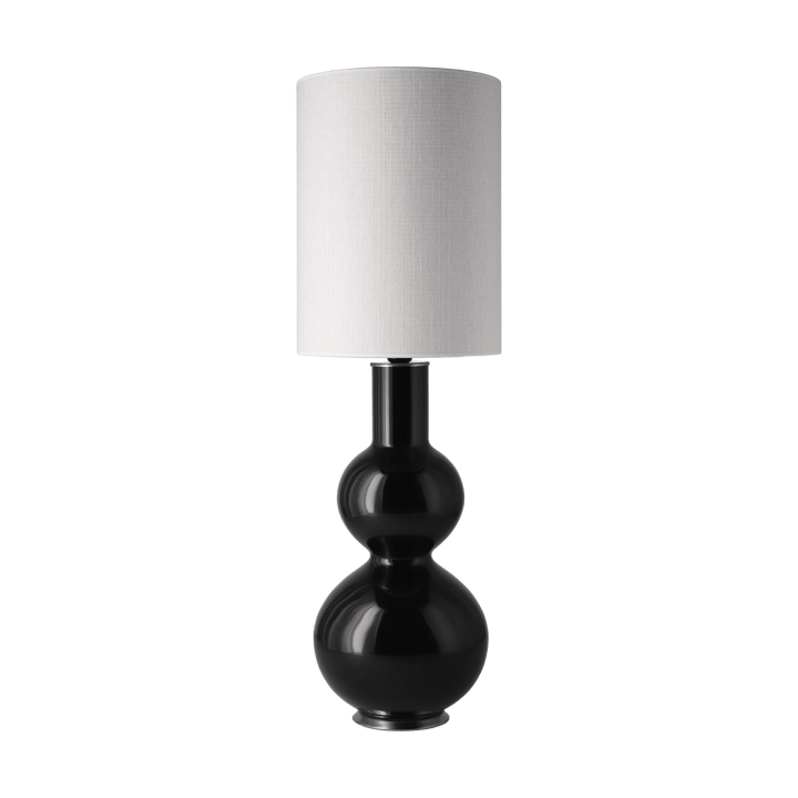 Augusta-pöytävalaisin mustalla lampunjalalla - Babel Beige L - Flavia Lamps