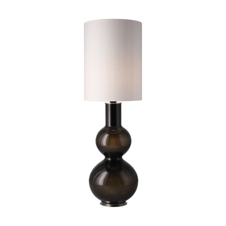 Augusta-pöytävalaisin mustalla lampunjalalla, Babel Beige L Flavia Lamps