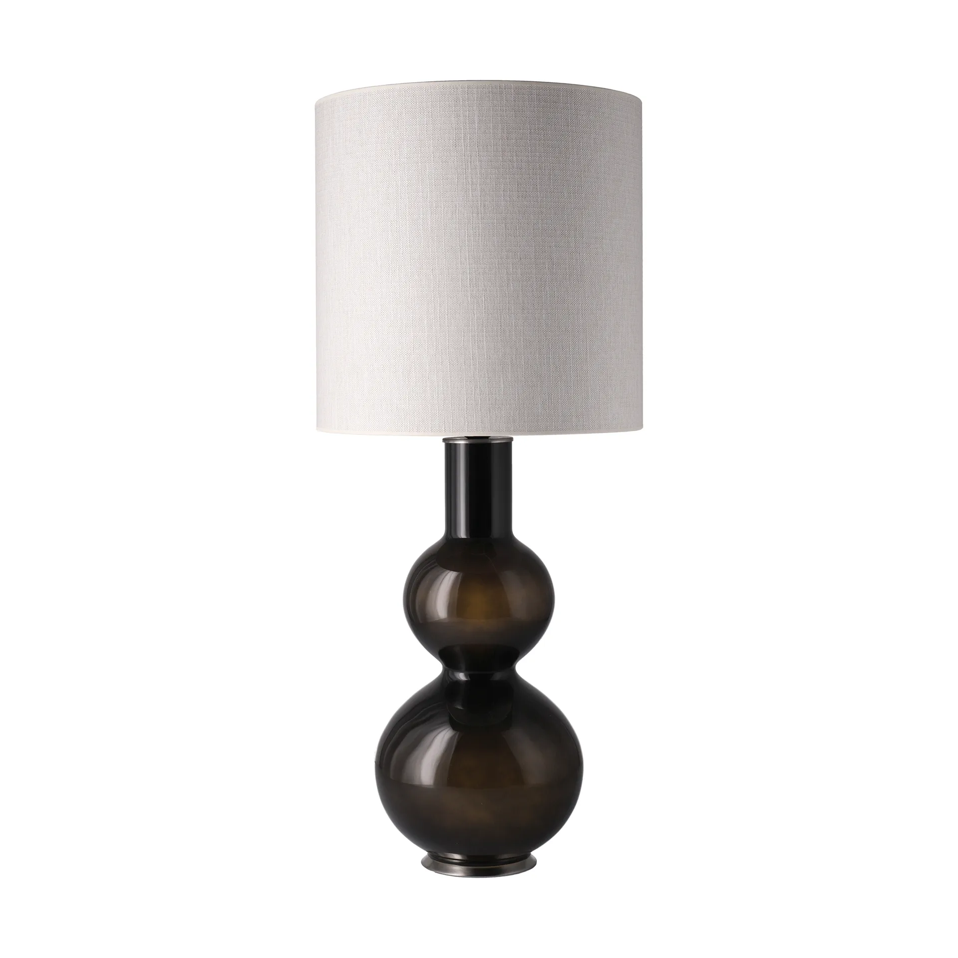 Augusta-pöytävalaisin mustalla lampunjalalla, Babel Beige M Flavia Lamps