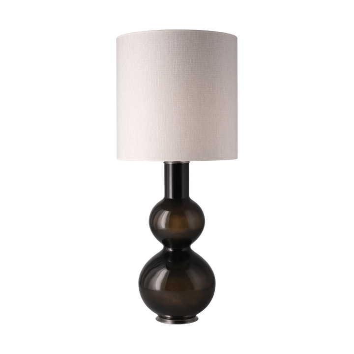 Augusta-pöytävalaisin mustalla lampunjalalla, Babel Beige M Flavia Lamps
