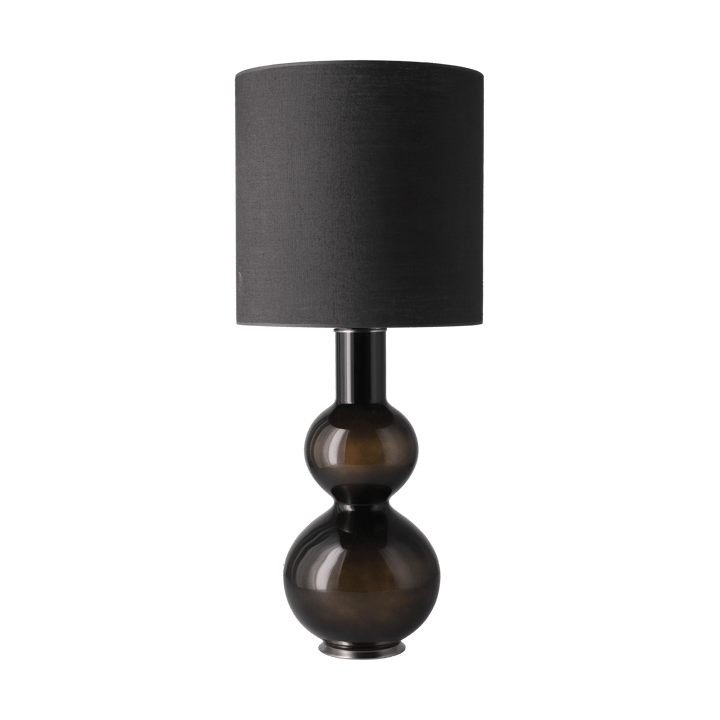 Augusta-pöytävalaisin mustalla lampunjalalla, Lino Negro M Flavia Lamps