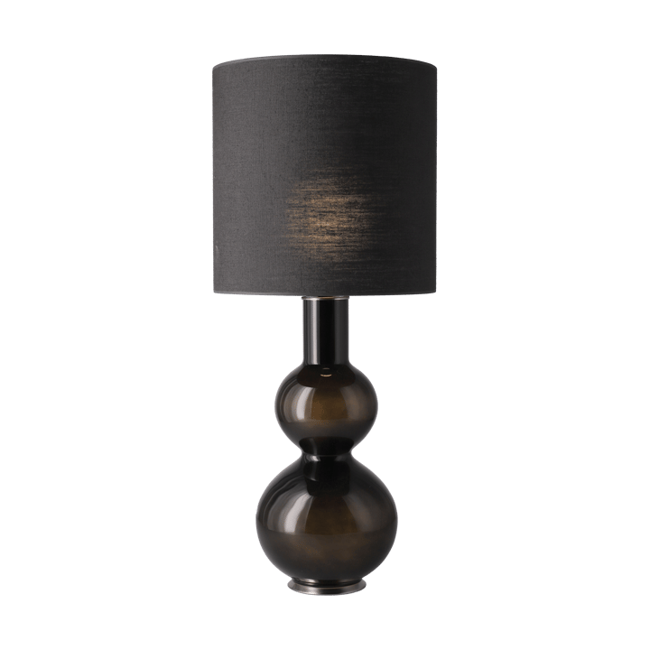 Augusta-pöytävalaisin mustalla lampunjalalla, Lino Negro M Flavia Lamps