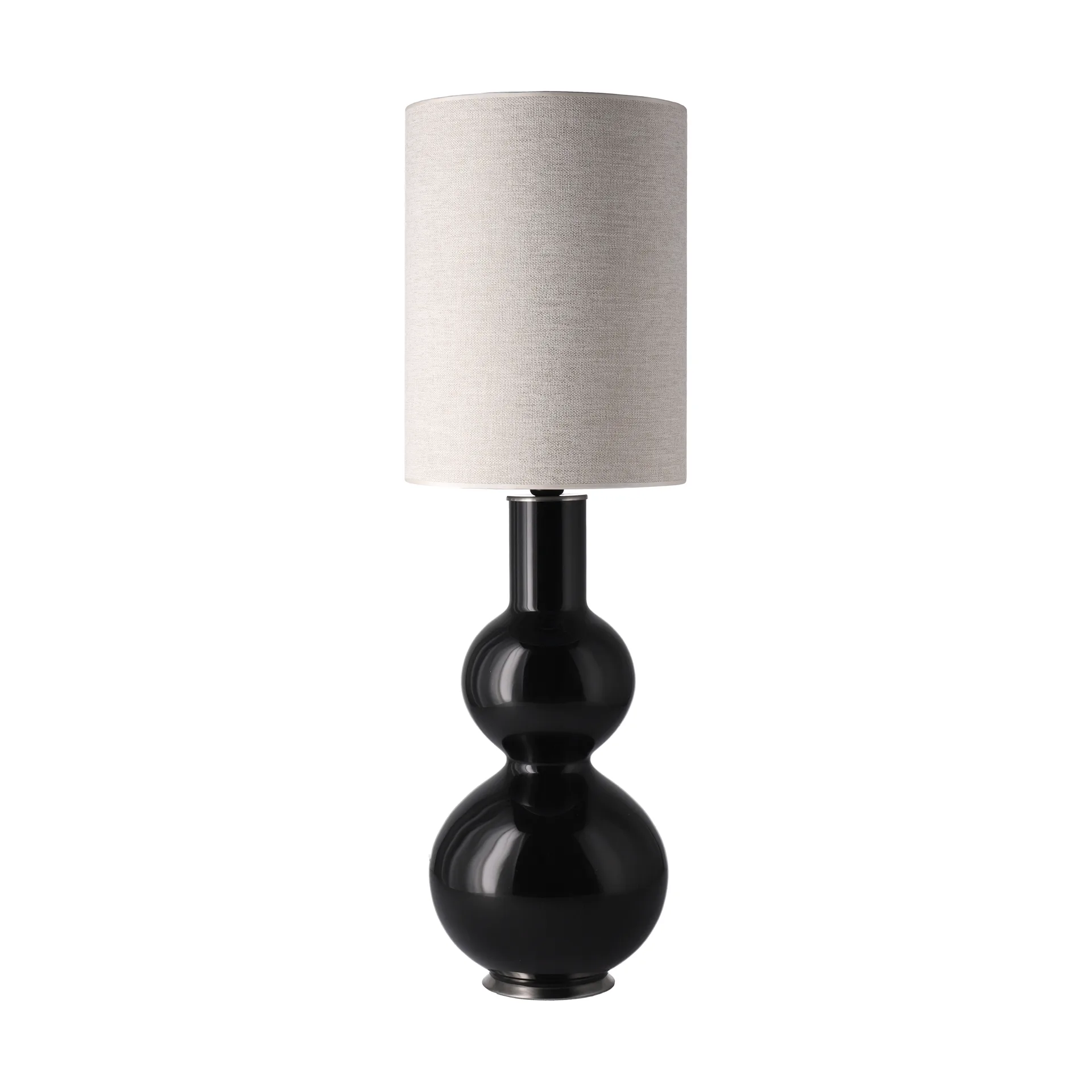 Augusta-pöytävalaisin mustalla lampunjalalla, London Beige L Flavia Lamps