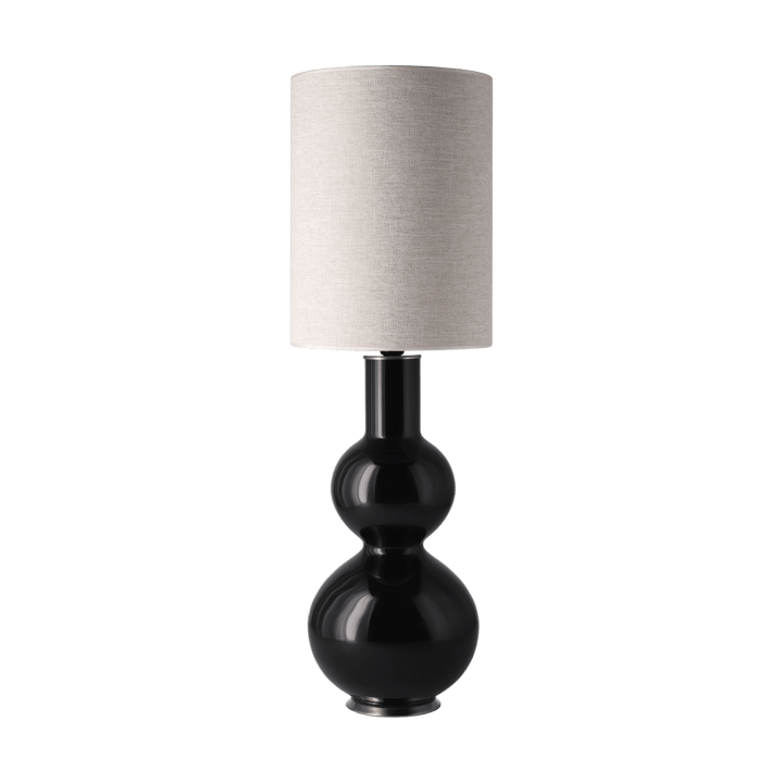 Augusta-pöytävalaisin mustalla lampunjalalla - London Beige L - Flavia Lamps