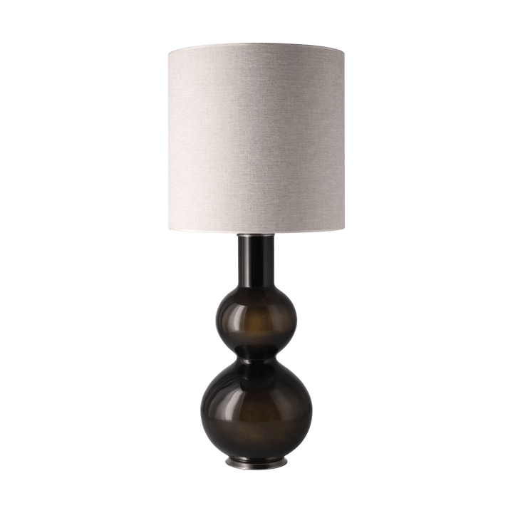 Augusta-pöytävalaisin mustalla lampunjalalla, London Beige M Flavia Lamps