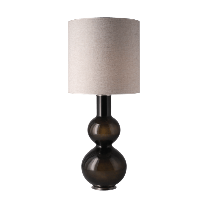 Augusta-pöytävalaisin mustalla lampunjalalla, London Beige M Flavia Lamps