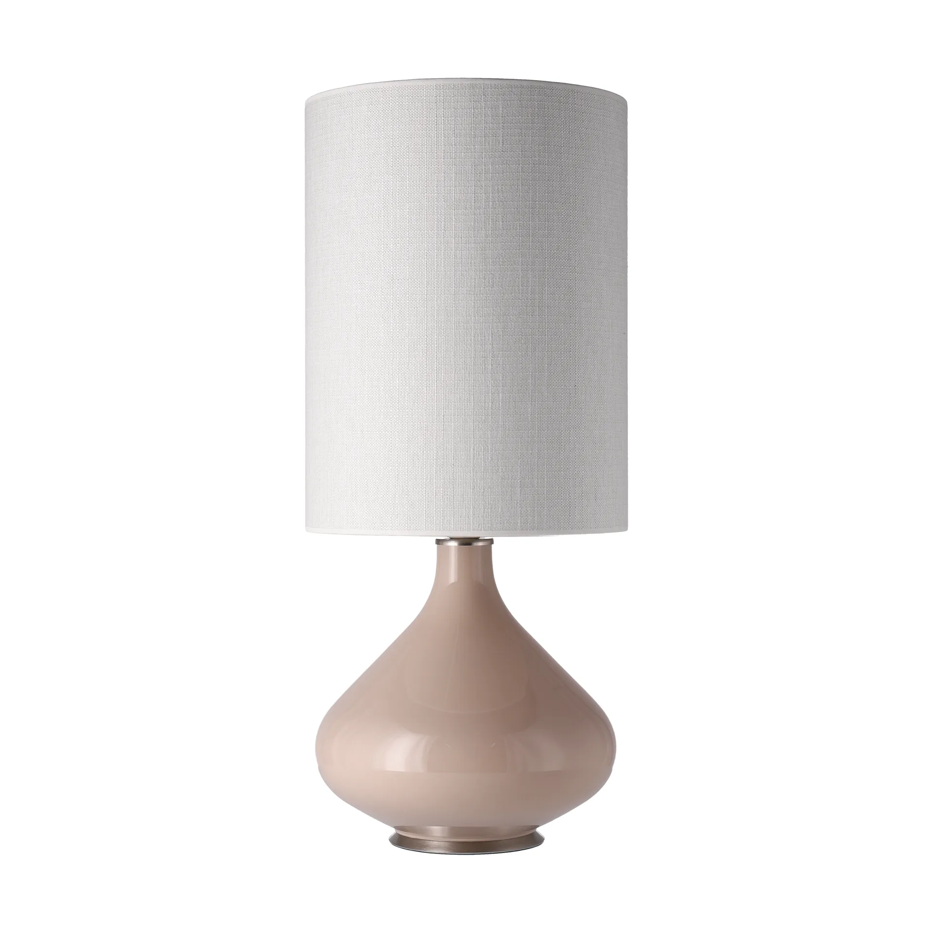 Flavia pöytävalaisin beigellä lampunjalalla, Babel Beige L Flavia Lamps