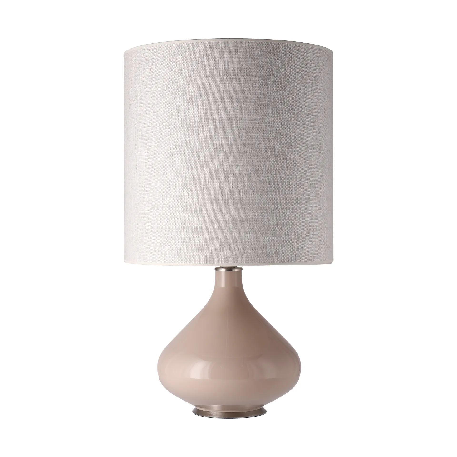 Flavia pöytävalaisin beigellä lampunjalalla, Babel Beige M Flavia Lamps