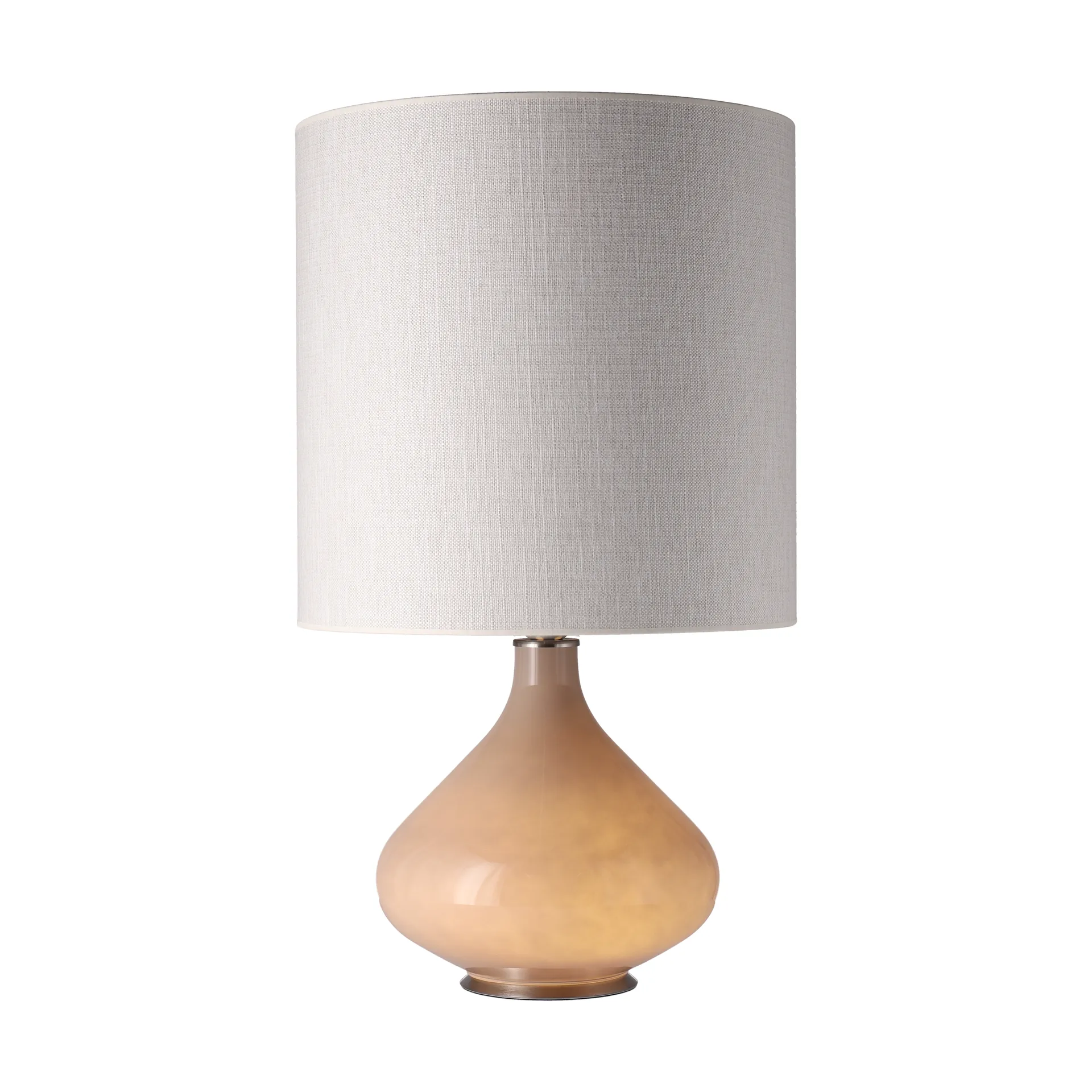 Flavia pöytävalaisin beigellä lampunjalalla, Babel Beige M Flavia Lamps