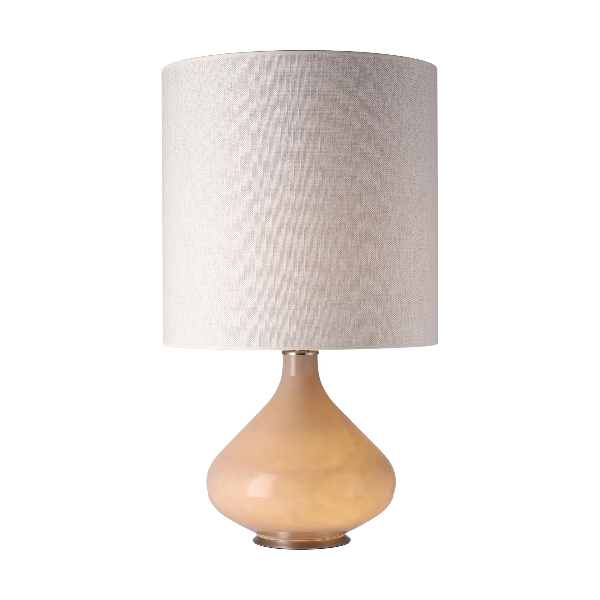Flavia pöytävalaisin beigellä lampunjalalla, Babel Beige M Flavia Lamps