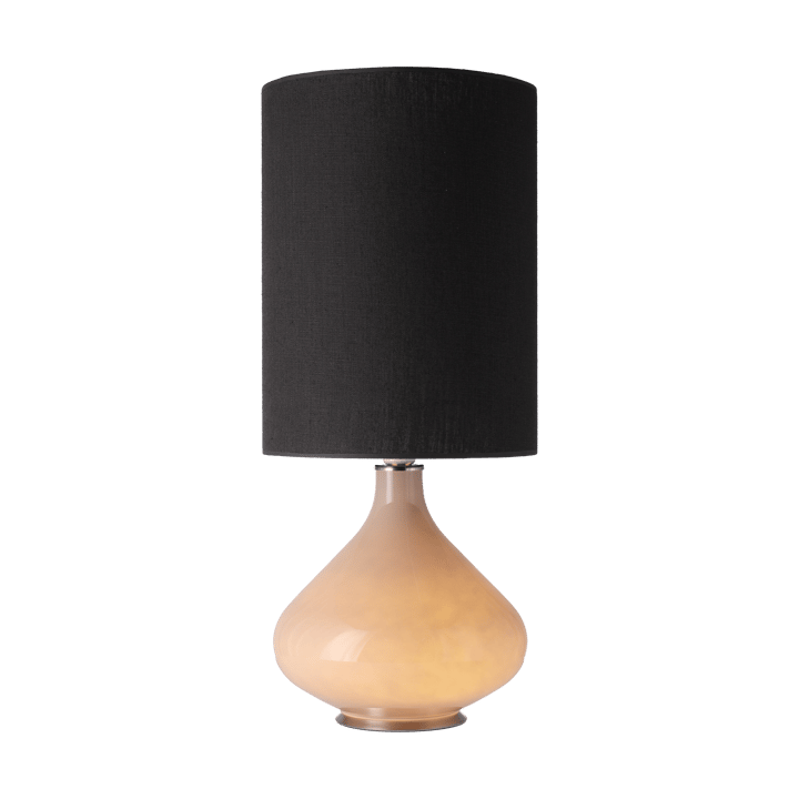 Flavia pöytävalaisin beigellä lampunjalalla, Lino Negro L Flavia Lamps