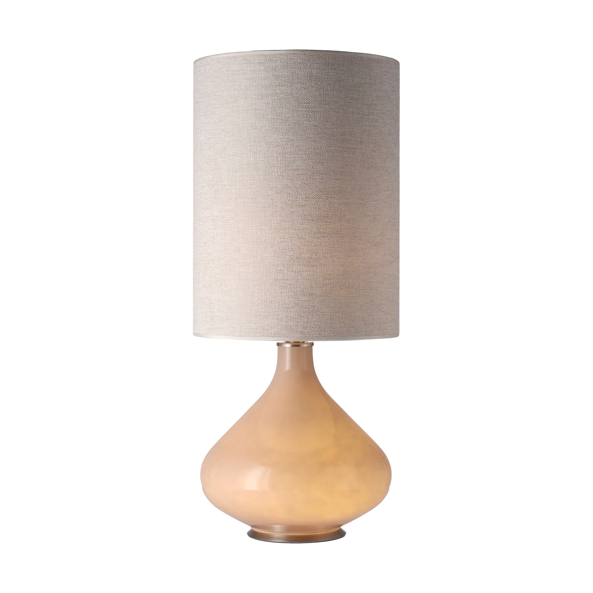 Flavia pöytävalaisin beigellä lampunjalalla, London Beige L Flavia Lamps