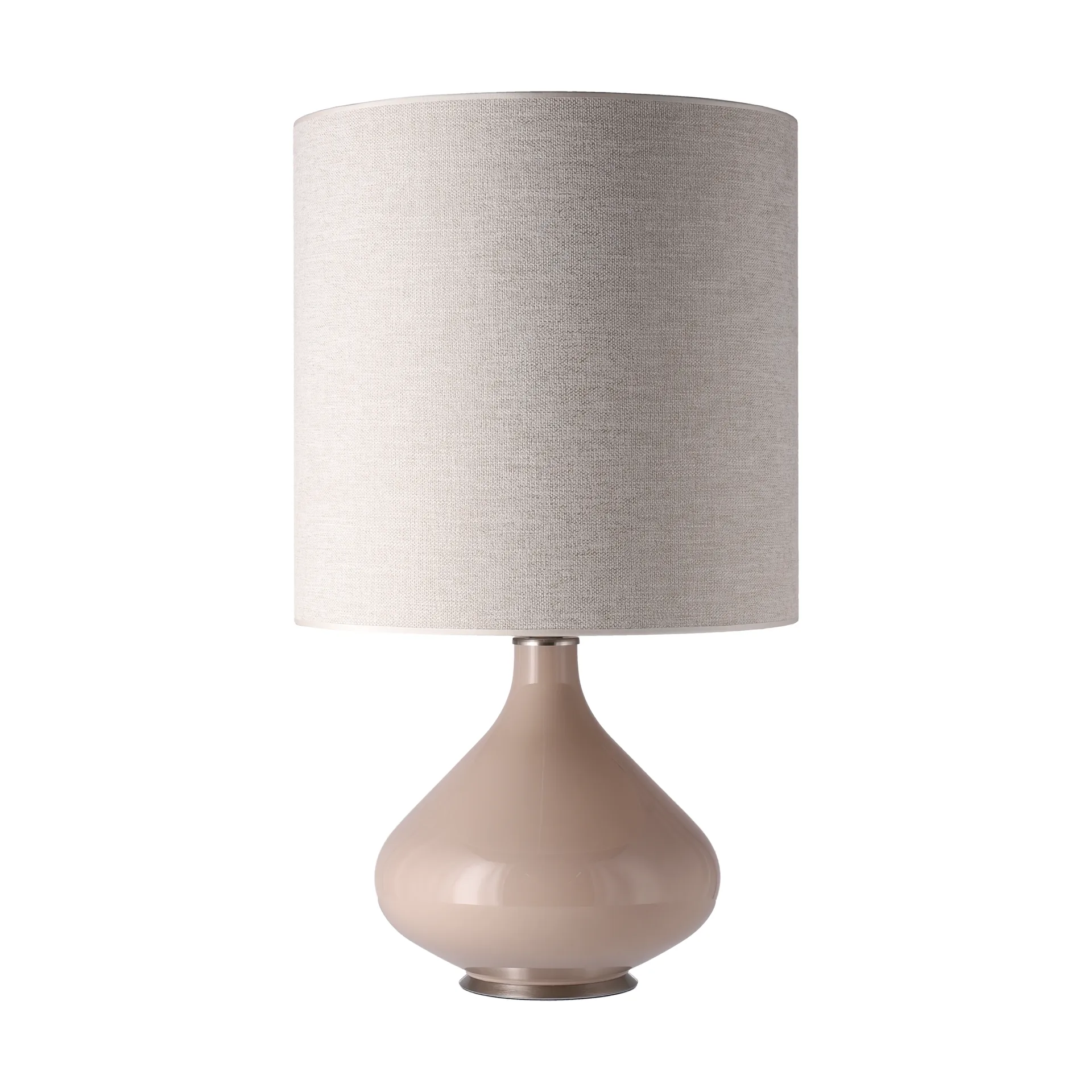 Flavia pöytävalaisin beigellä lampunjalalla, London Beige M Flavia Lamps