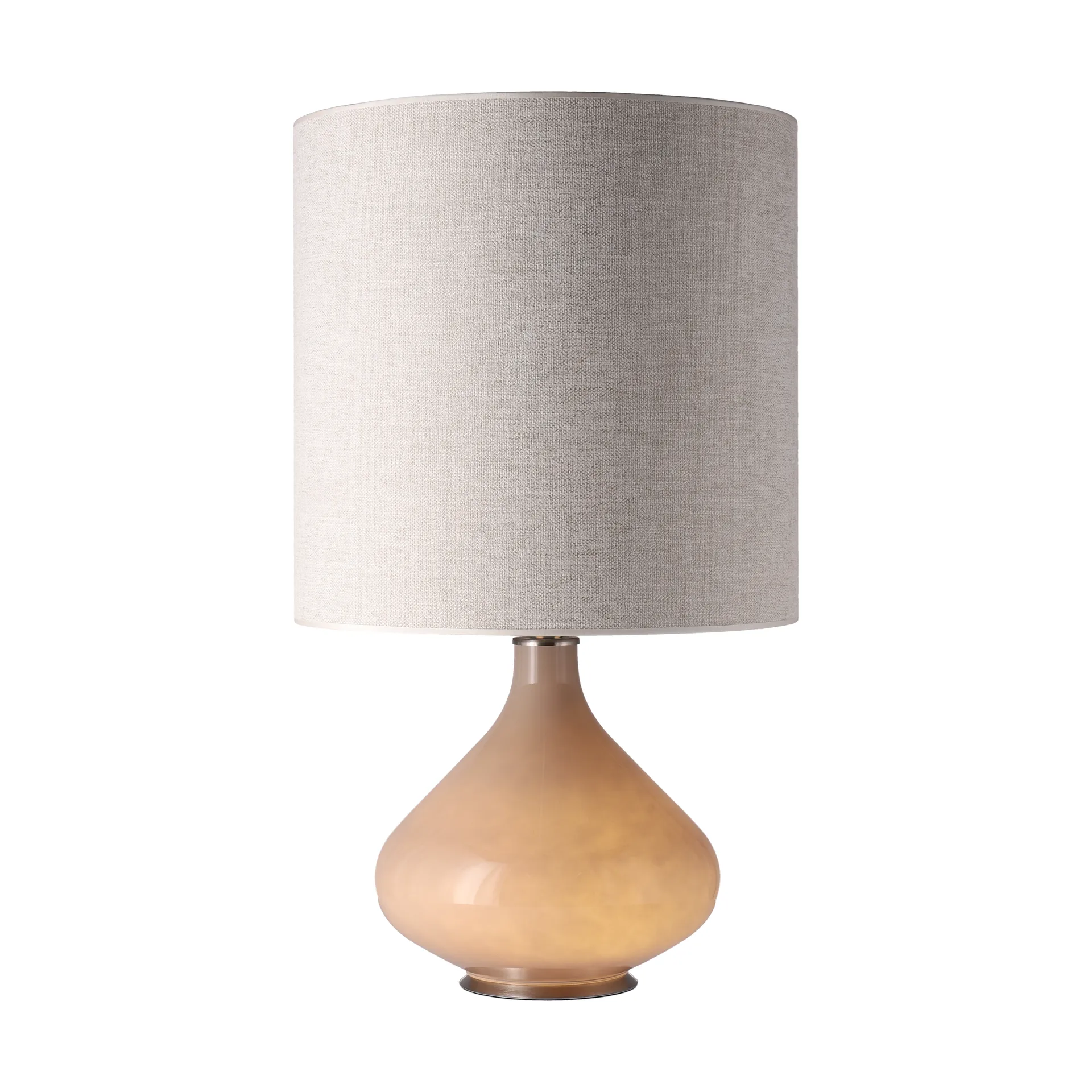 Flavia pöytävalaisin beigellä lampunjalalla, London Beige M Flavia Lamps