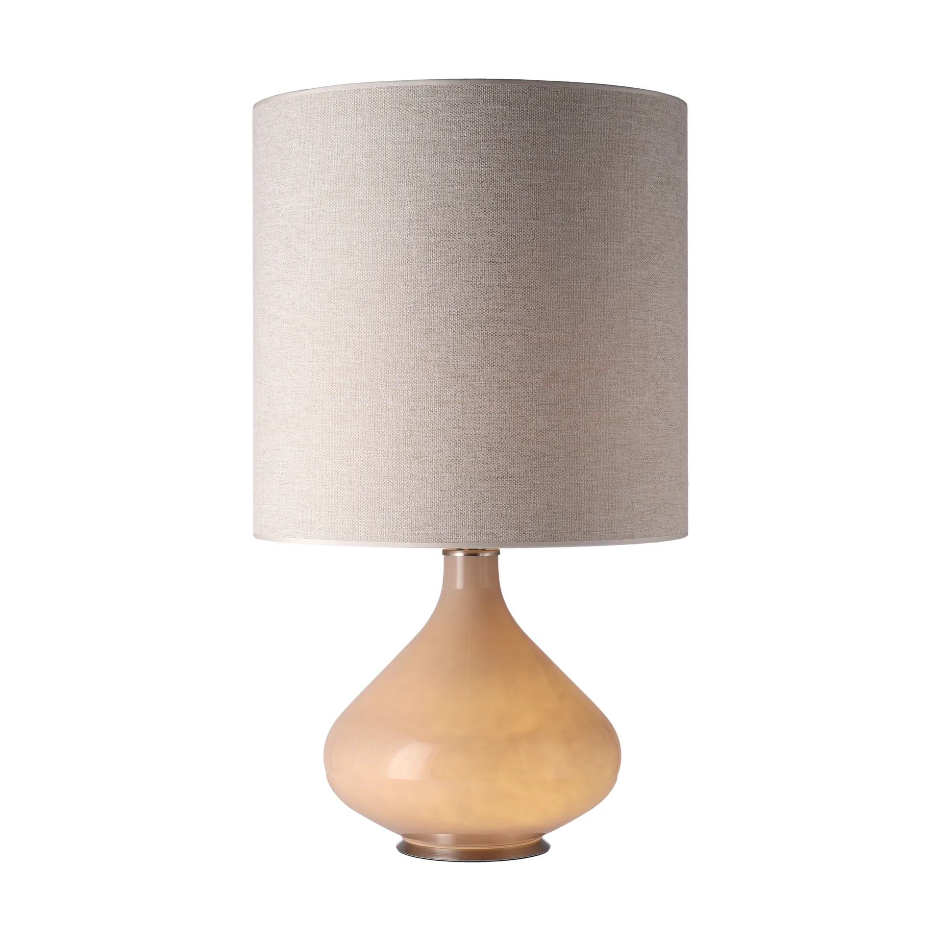 Flavia pöytävalaisin beigellä lampunjalalla, London Beige M Flavia Lamps
