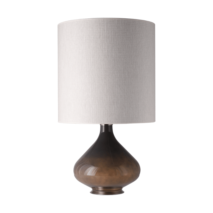 Flavia pöytävalaisin harmaalla lampunjalalla, Babel Beige M Flavia Lamps