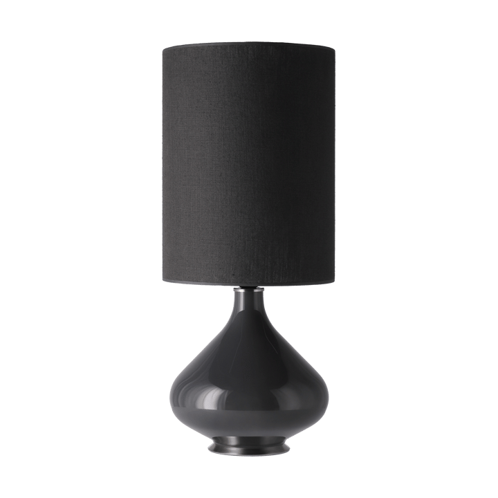 Flavia pöytävalaisin harmaalla lampunjalalla - Lino Negro L - Flavia Lamps