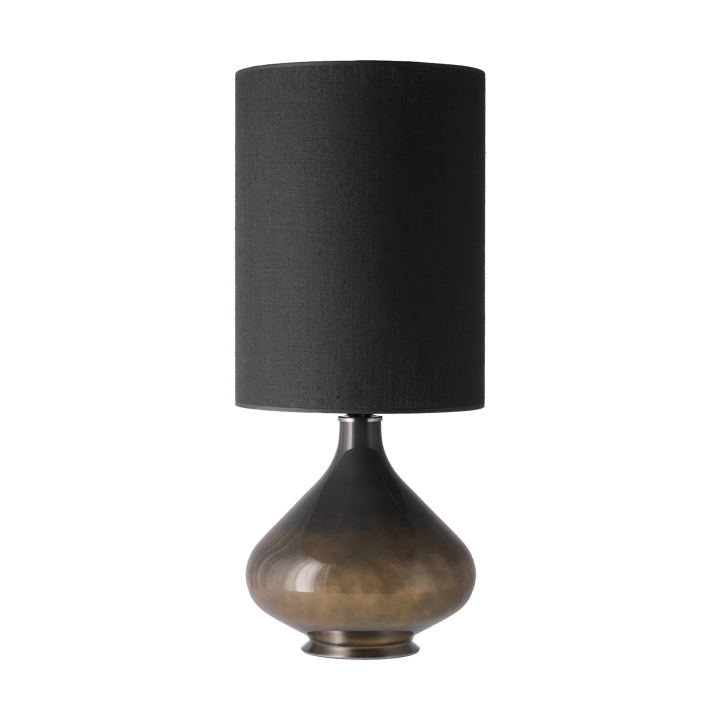 Flavia pöytävalaisin harmaalla lampunjalalla, Lino Negro L Flavia Lamps