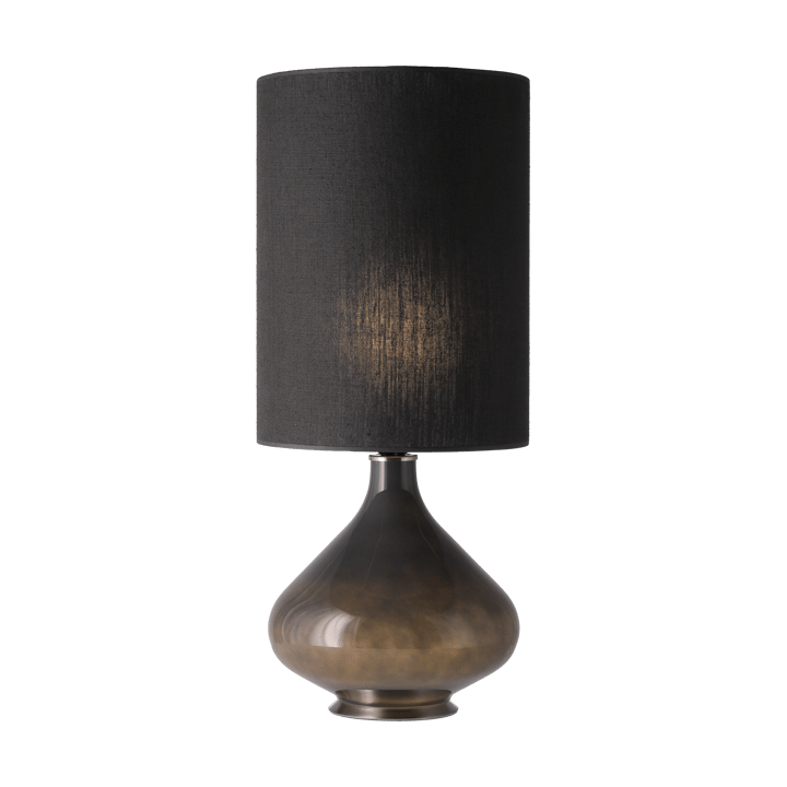 Flavia pöytävalaisin harmaalla lampunjalalla, Lino Negro L Flavia Lamps