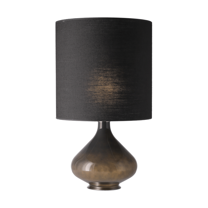Flavia pöytävalaisin harmaalla lampunjalalla, Lino Negro M Flavia Lamps