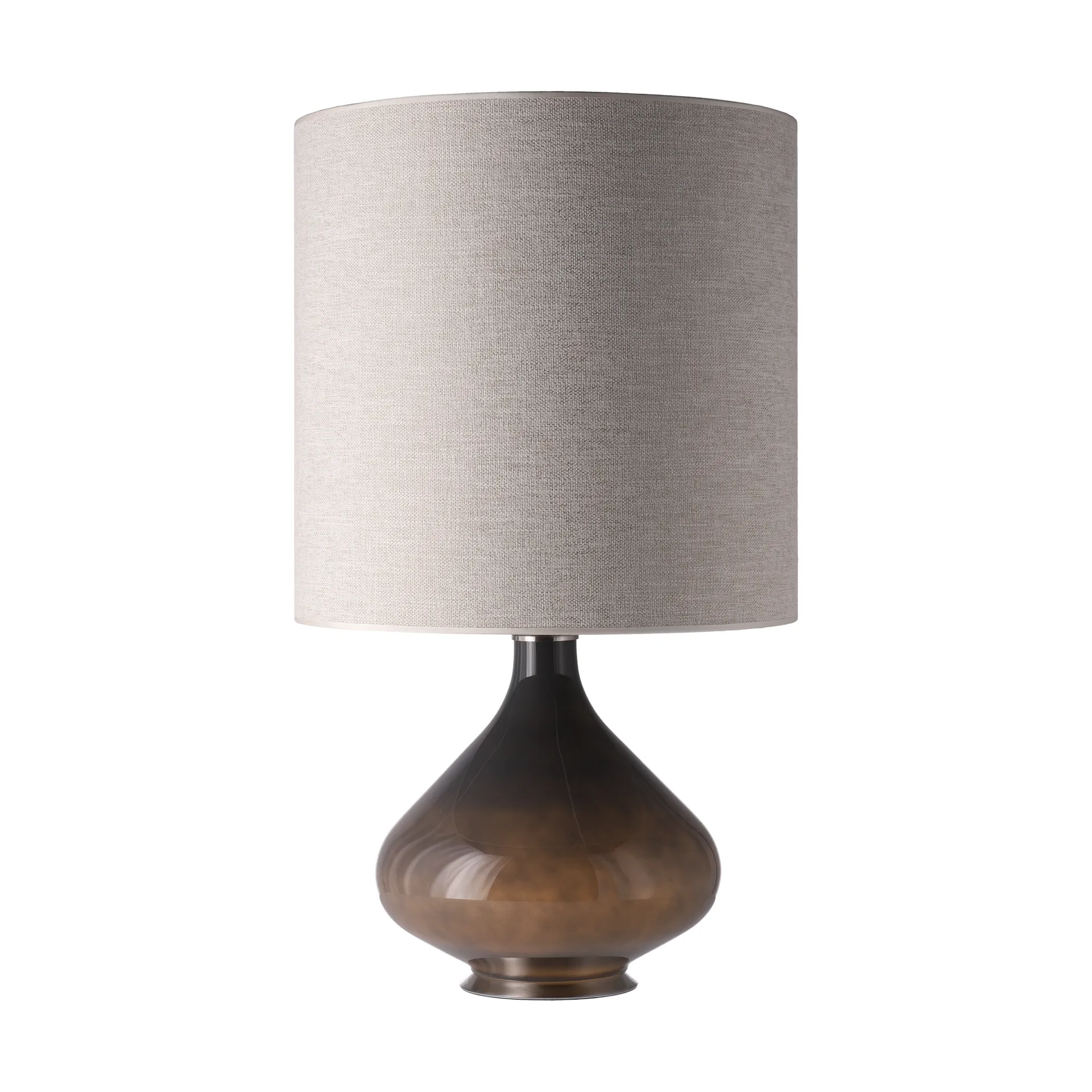 Flavia pöytävalaisin harmaalla lampunjalalla, London Beige M Flavia Lamps