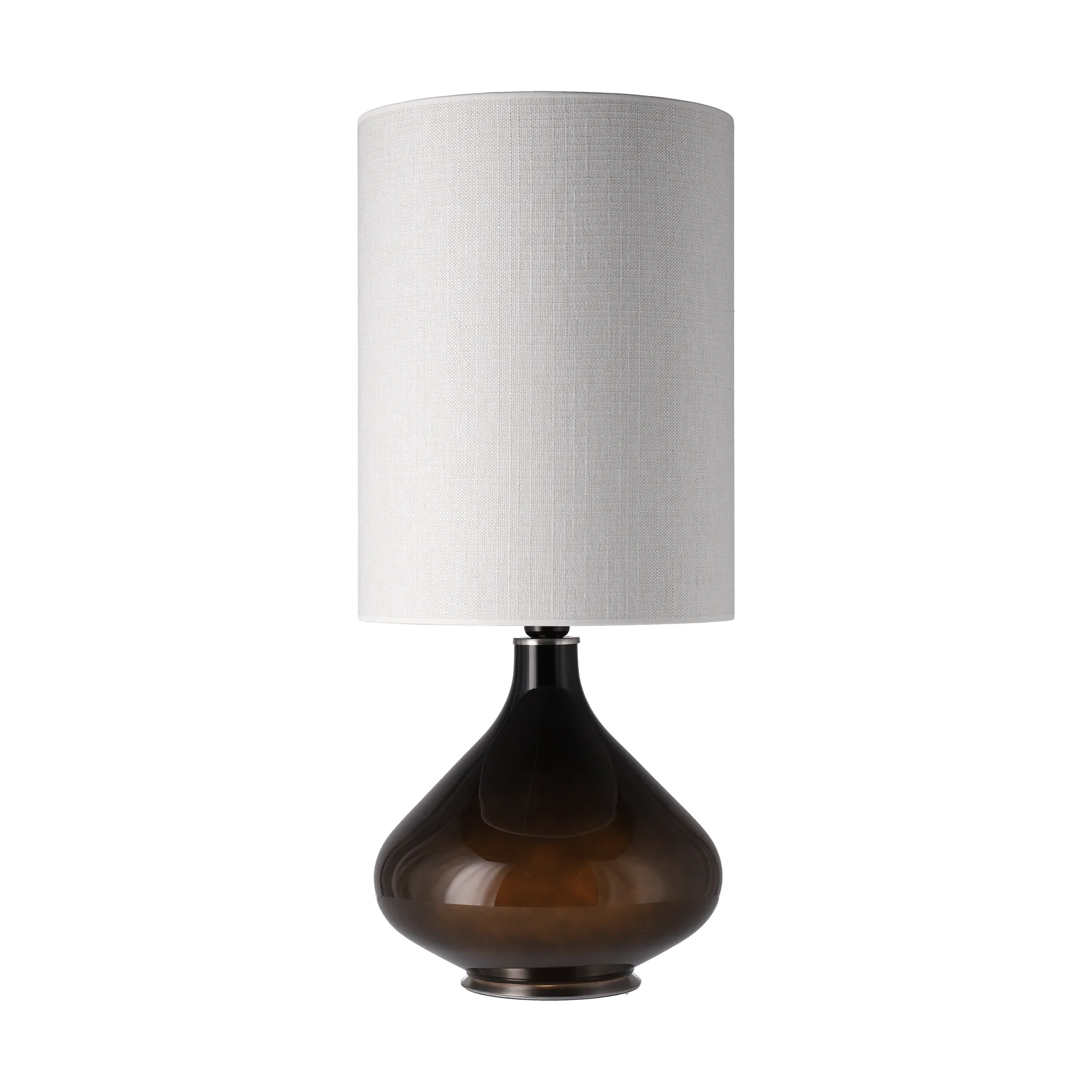 Flavia pöytävalaisin mustalla lampunjalalla, Babel Beige L Flavia Lamps