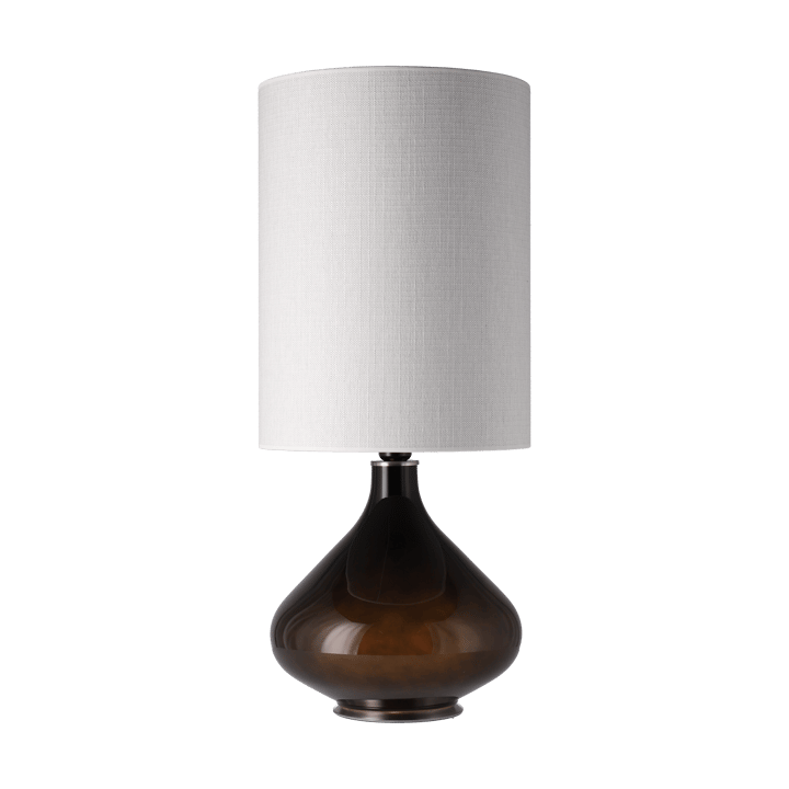 Flavia pöytävalaisin mustalla lampunjalalla, Babel Beige L Flavia Lamps
