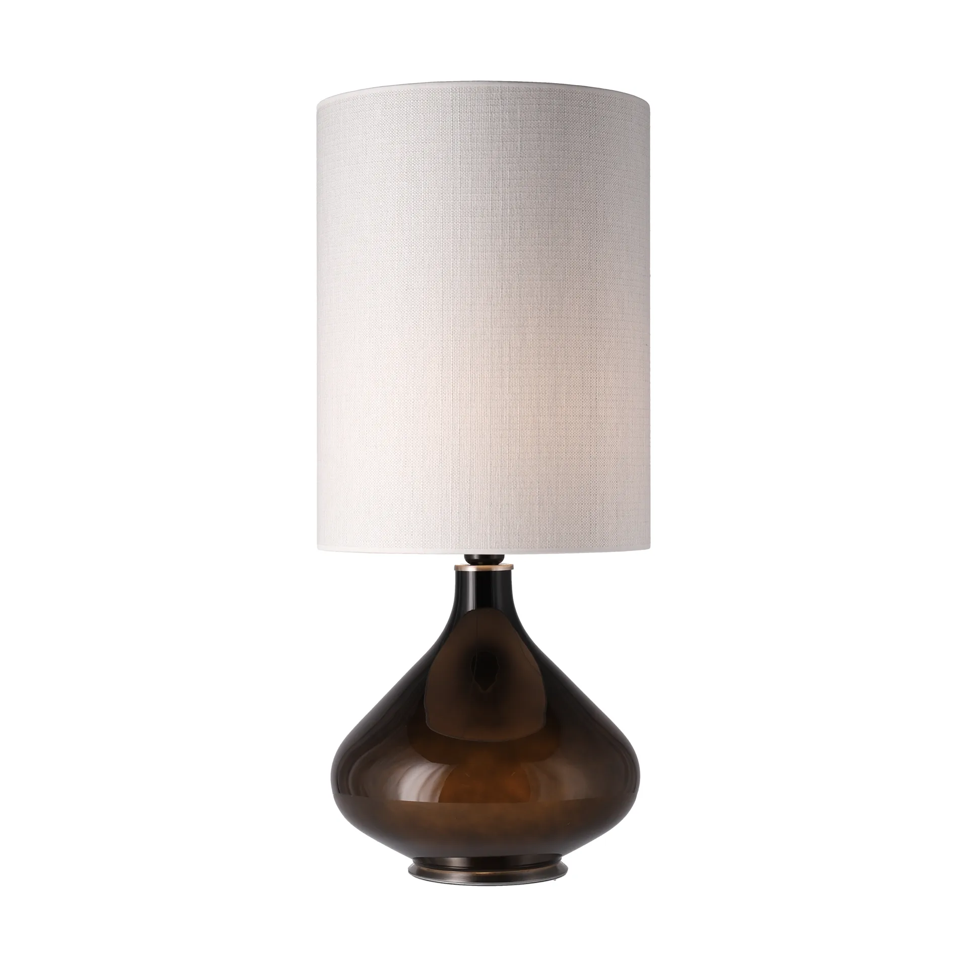 Flavia pöytävalaisin mustalla lampunjalalla, Babel Beige L Flavia Lamps