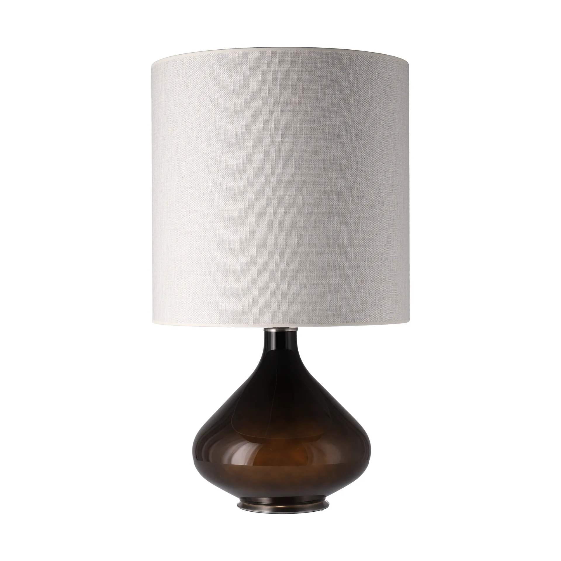Flavia pöytävalaisin mustalla lampunjalalla, Babel Beige M Flavia Lamps