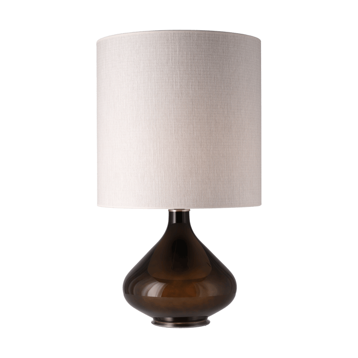 Flavia pöytävalaisin mustalla lampunjalalla, Babel Beige M Flavia Lamps