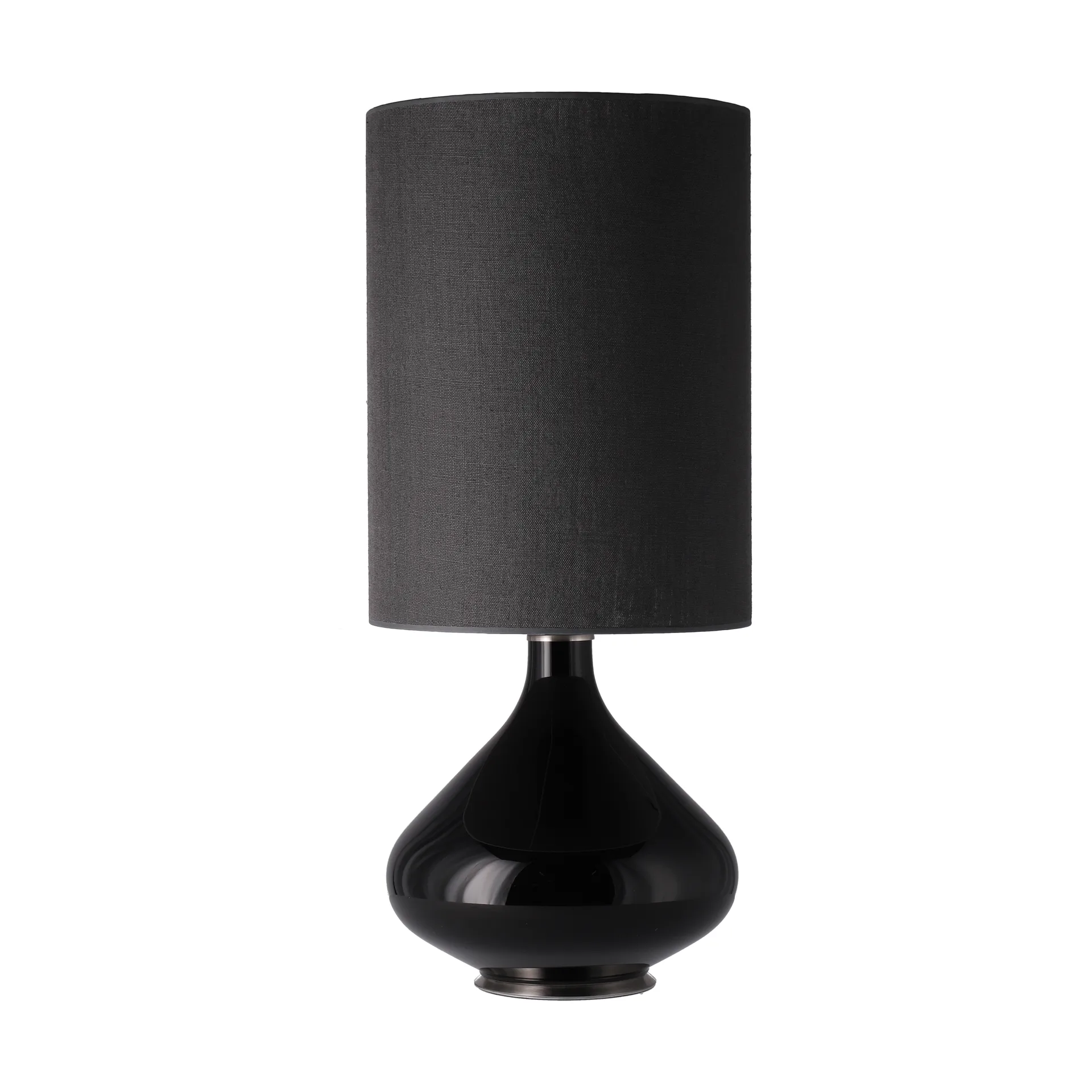 Flavia pöytävalaisin mustalla lampunjalalla, Lino Negro L Flavia Lamps