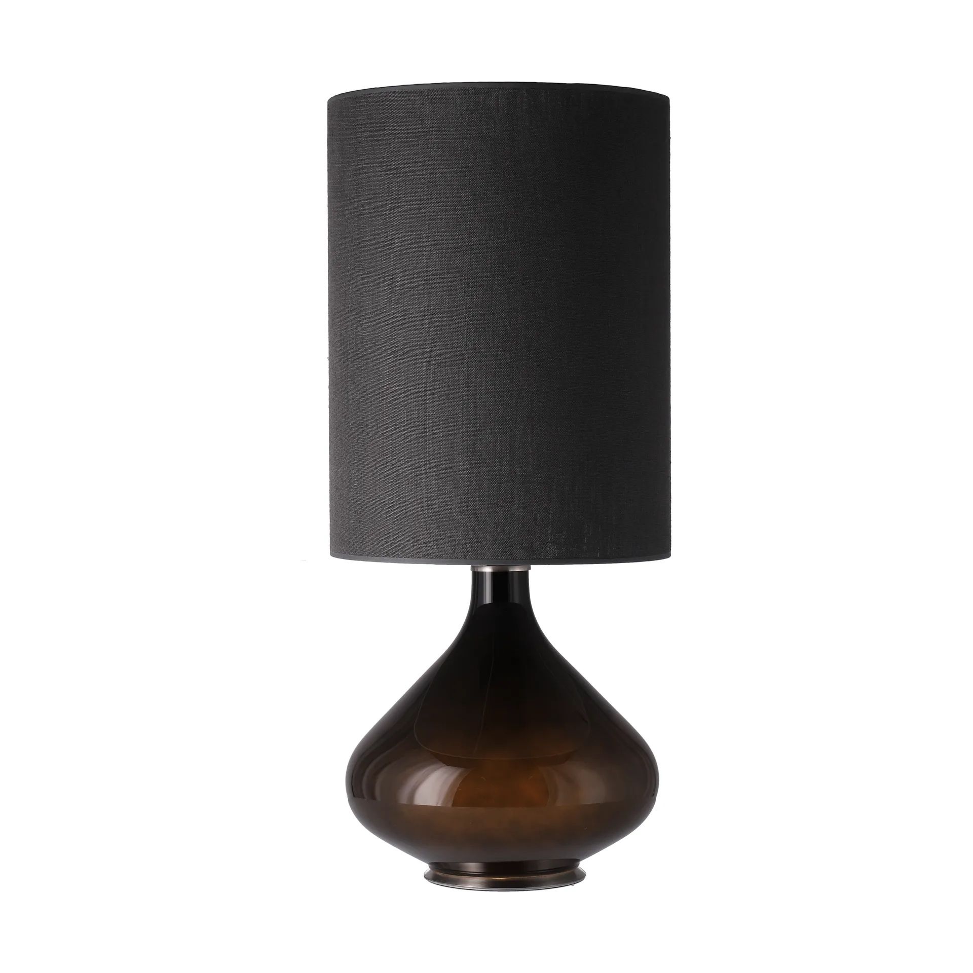 Flavia pöytävalaisin mustalla lampunjalalla, Lino Negro L Flavia Lamps