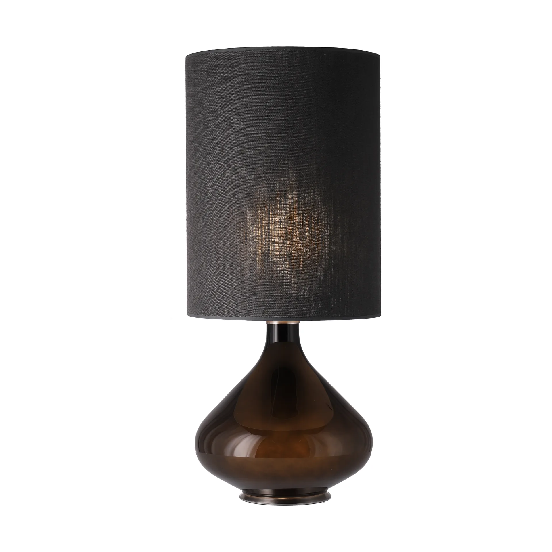 Flavia pöytävalaisin mustalla lampunjalalla, Lino Negro L Flavia Lamps