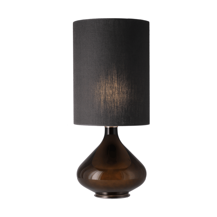 Flavia pöytävalaisin mustalla lampunjalalla, Lino Negro L Flavia Lamps