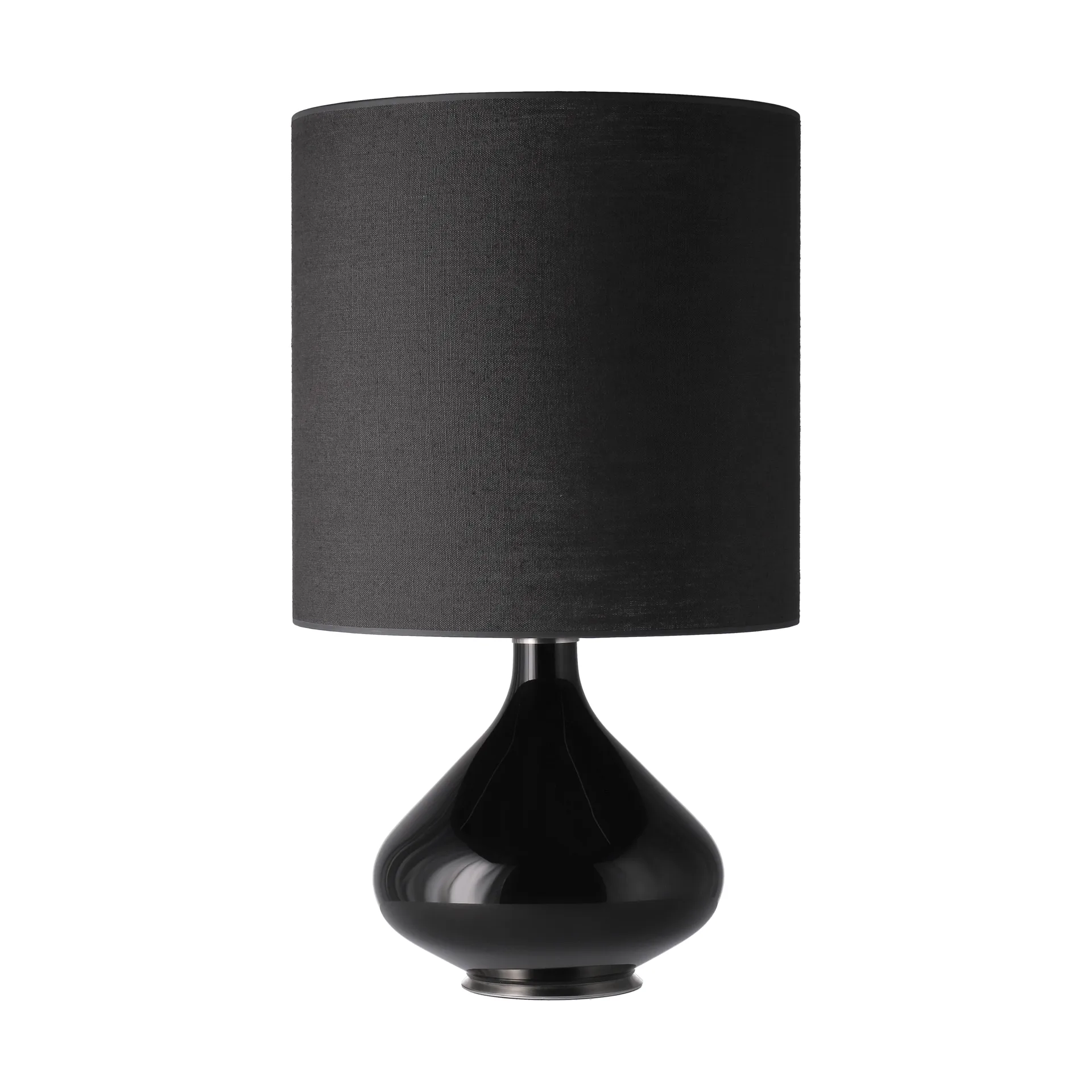 Flavia pöytävalaisin mustalla lampunjalalla, Lino Negro M Flavia Lamps